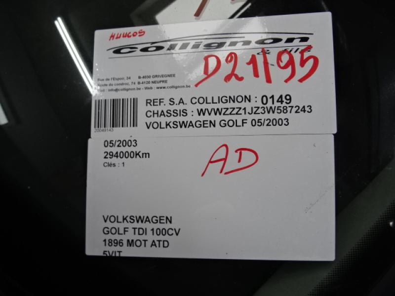 Vw GOLF IV 11/97 - 03 