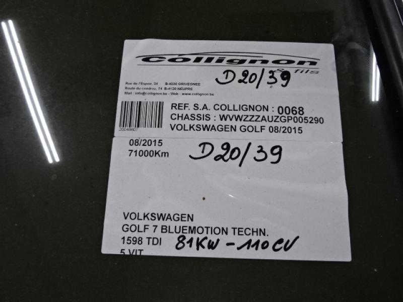 Vw GOLF VII 11/12 - 17 