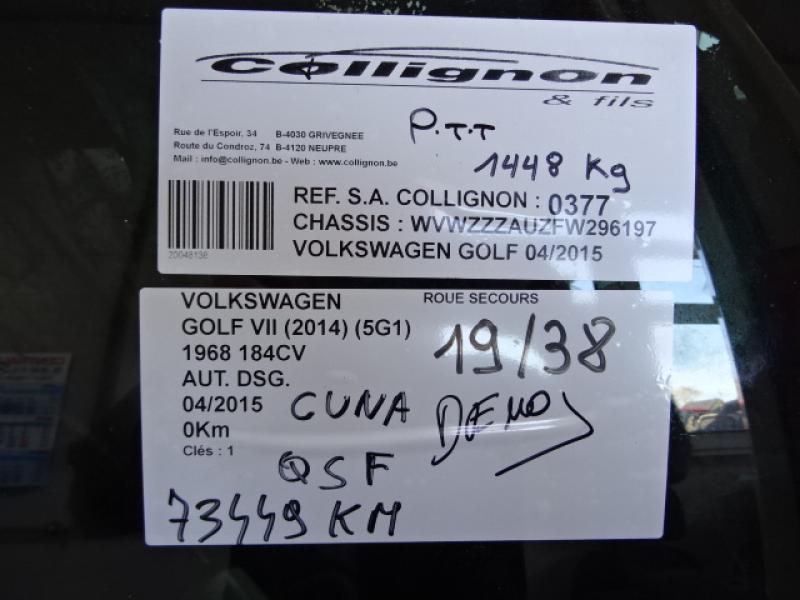 Vw GOLF VII 11/12 - 17 