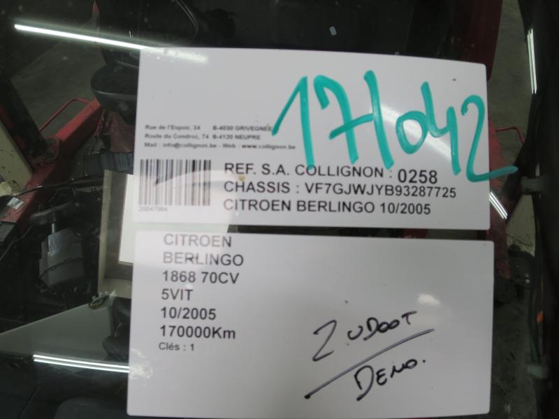 Citroen BERLINGO 96 - 09 