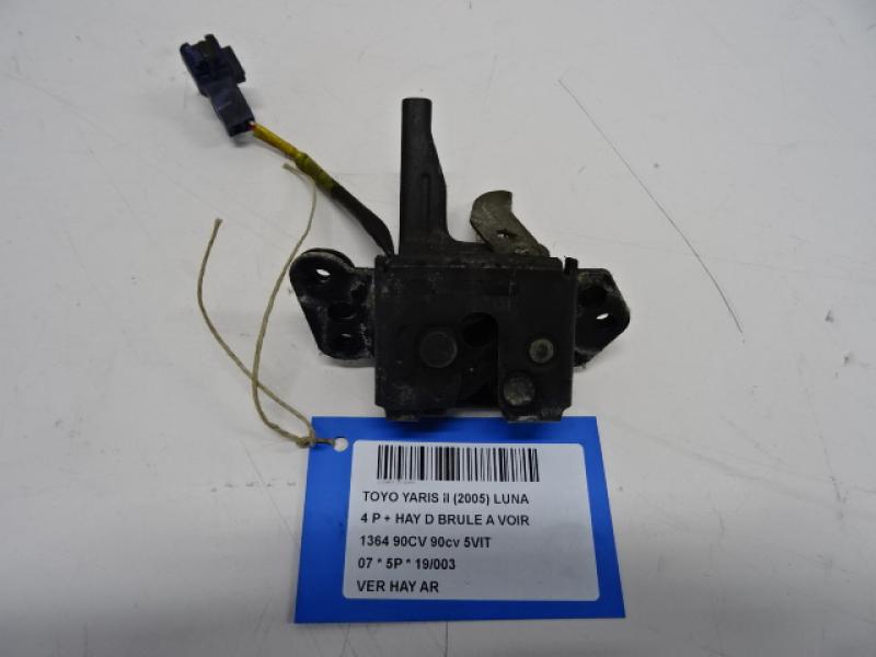 VERROUILLAGE DE HAYON ARRIERE Toyota YARIS (2) 1/06 - 3/09