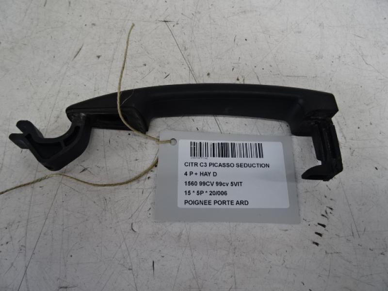POIGNEE DE PORTE ARRIERE DROITE Citroen C3 PICASSO 09+