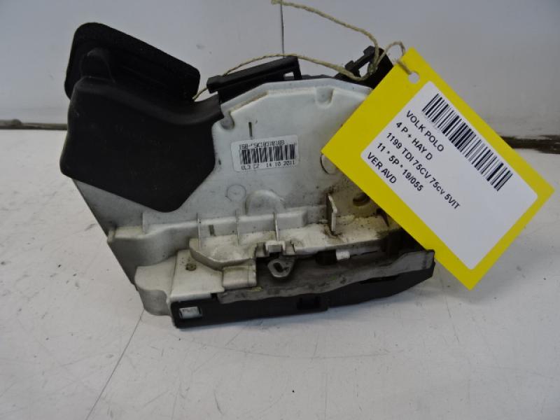 VERROUILLAGE DE PORTE AVANT DROITE Vw POLO (6R) 6/09 - 4/14
