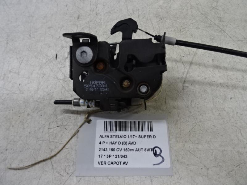 VERGRENDELING MOTORKAP Alfa Romeo STELVIO 1/17+