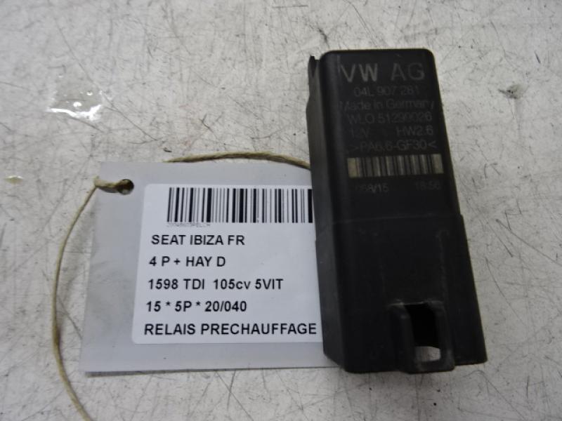 VOORGLOEI RELAIS Seat IBIZA MK4 (6J) 4/12 - 7/2015