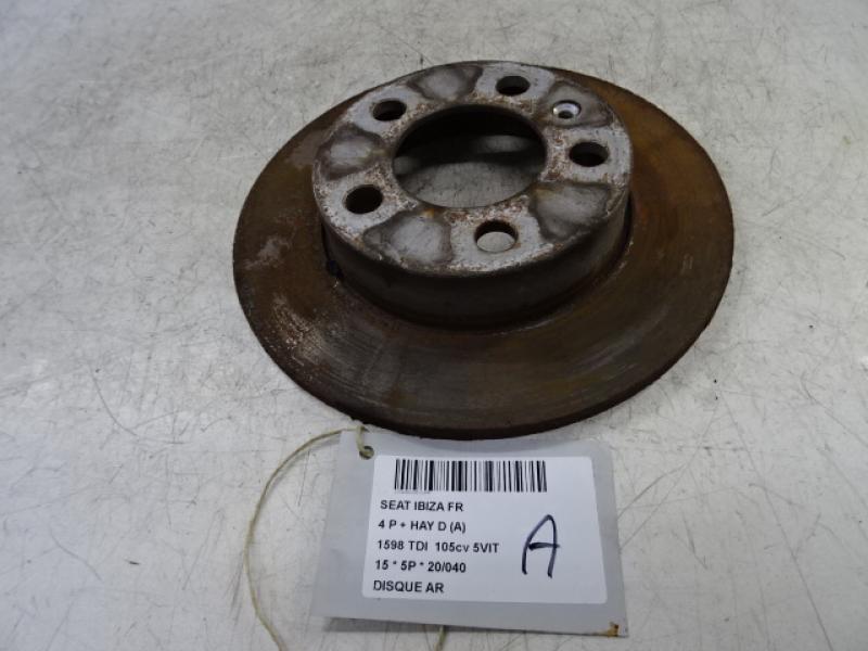 REMSCHIJF ACHTER Seat IBIZA MK4 (6J) 4/12 - 7/2015