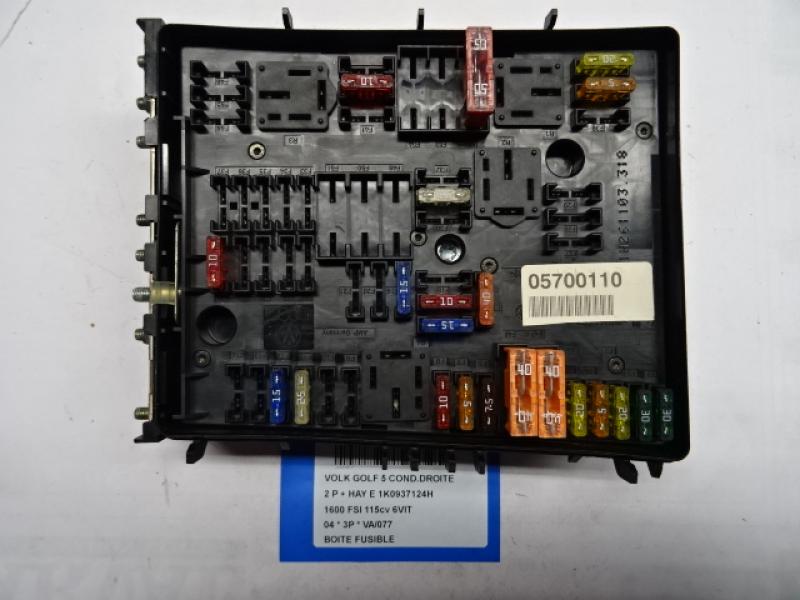BOITE A FUSIBLES Vw GOLF V 11/03 - 08