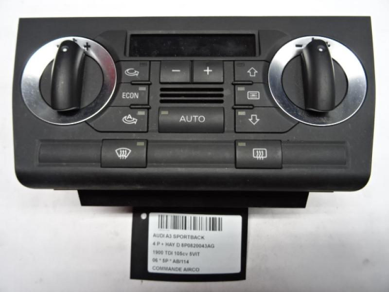 COMMANDE D'AIRCO Audi A3 7/03 - 7/08