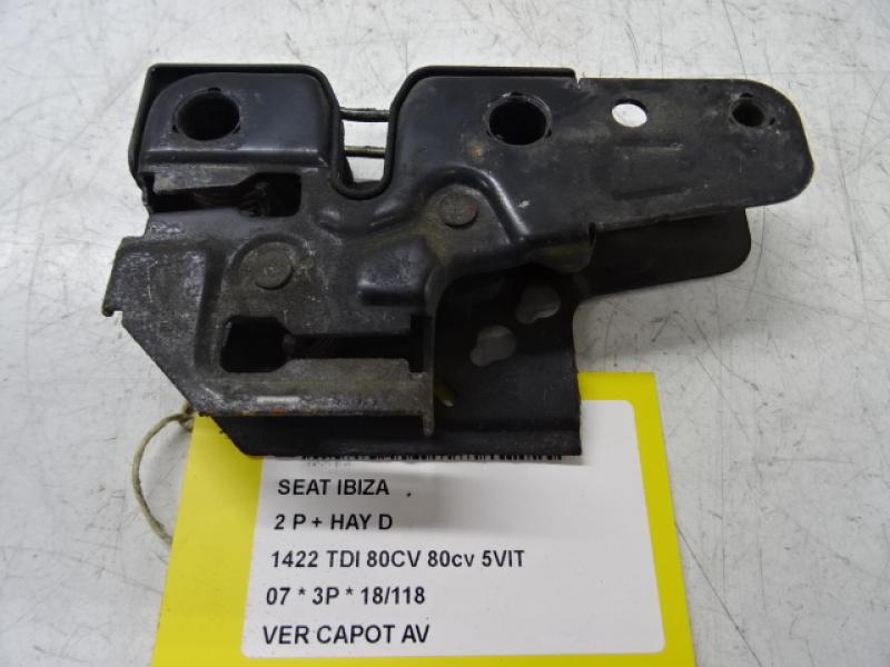 VERROUILLAGE DE CAPOT AVANT Seat IBIZA MK3 (6L1) 6/02 - 08