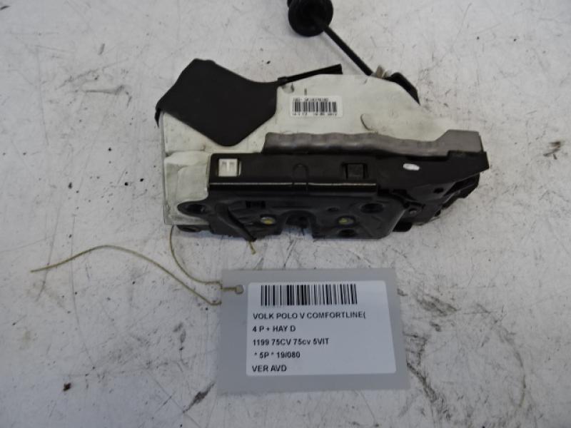 VERROUILLAGE DE PORTE AVANT DROITE Vw POLO (6R) 6/09 - 4/14
