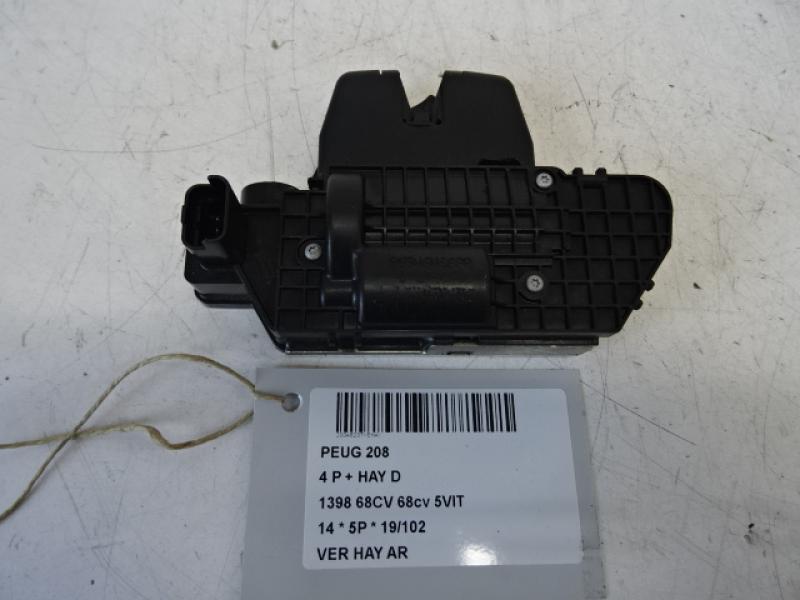 VERROUILLAGE DE HAYON ARRIERE Peugeot 208 3/12 - 7/15