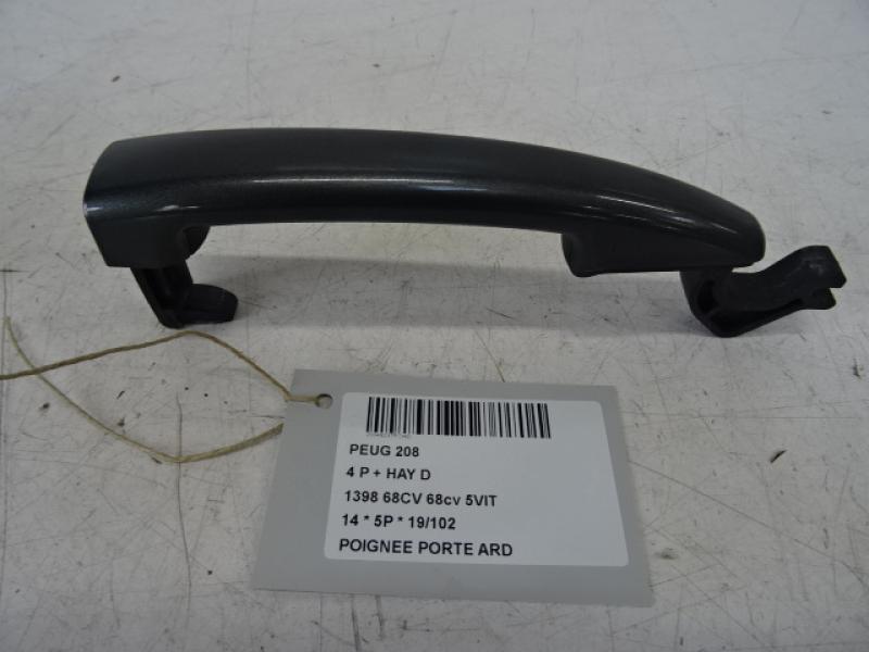 POIGNEE DE PORTE ARRIERE DROITE Peugeot 208 3/12 - 7/15