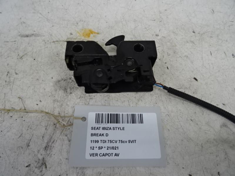 VERROUILLAGE DE CAPOT AVANT Seat IBIZA MK4 (6J) 4/12 - 7/2015