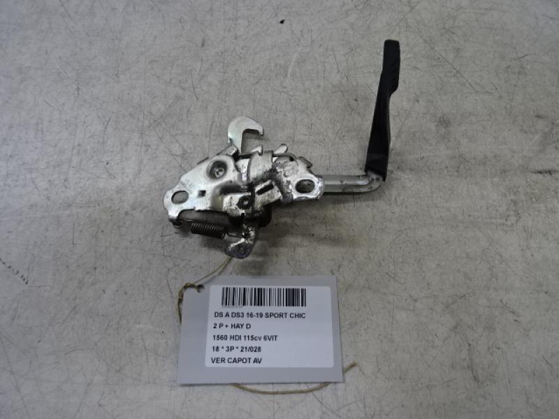 VERROUILLAGE DE CAPOT AVANT Ds DS3 16 - 19