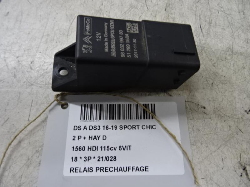 VOORGLOEI RELAIS Ds DS3 16 - 19