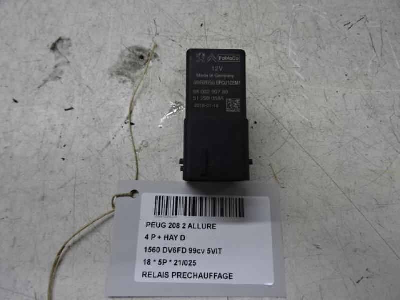 VOORGLOEI RELAIS Peugeot 208 8/15 - 20
