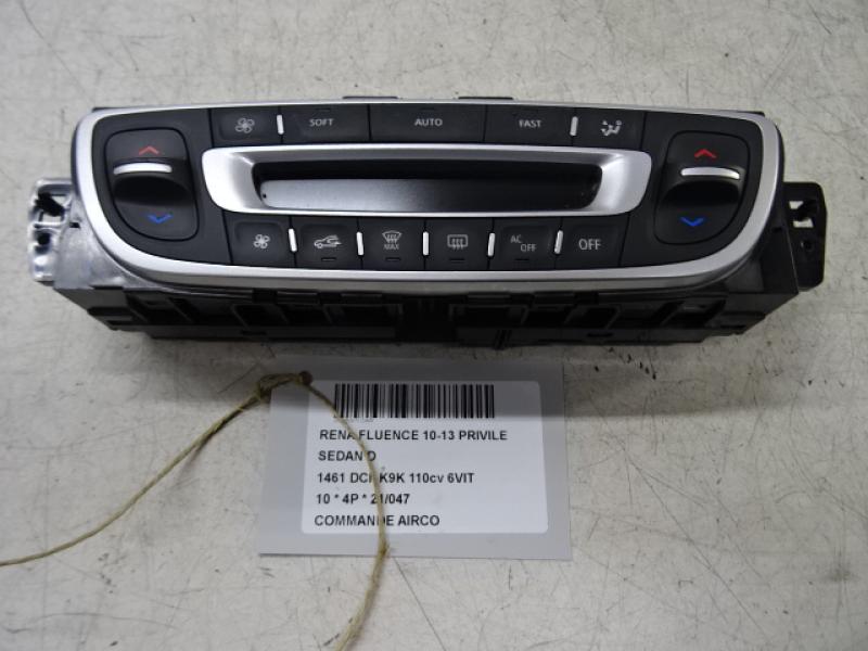 COMMANDE D'AIRCO Renault FLUENCE 10 - 13