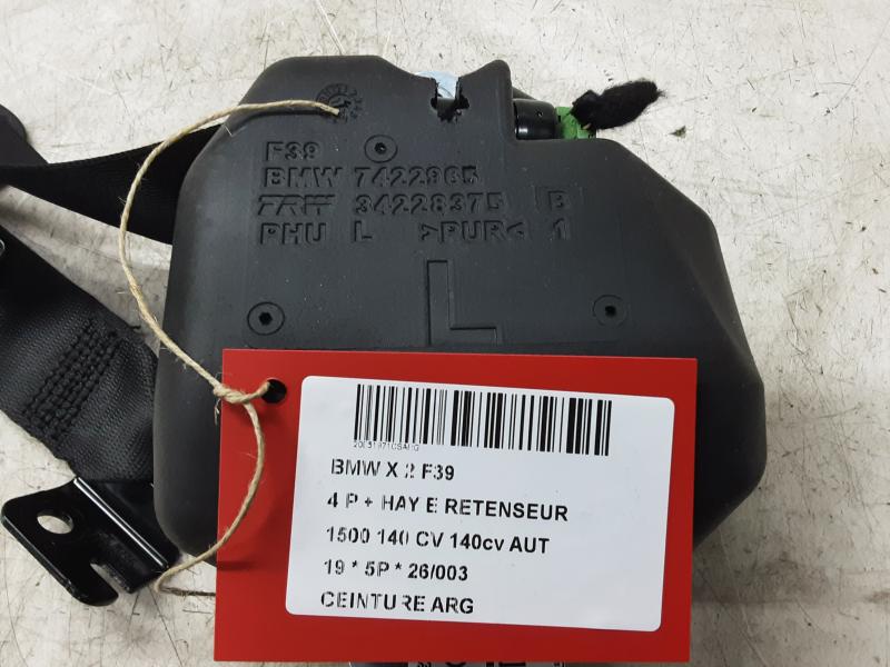 CEINTURE ARRIERE GAUCHE Bmw X 2 F39 03/18+
