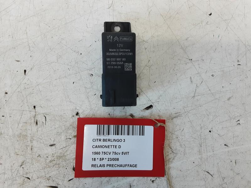 VOORGLOEI RELAIS Citroen BERLINGO 08 - 18