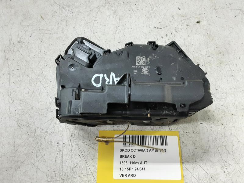 VERROUILLAGE DE PORTE ARRIERE DROITE Skoda OCTAVIA (5E) FaceLift 3/17 - 20