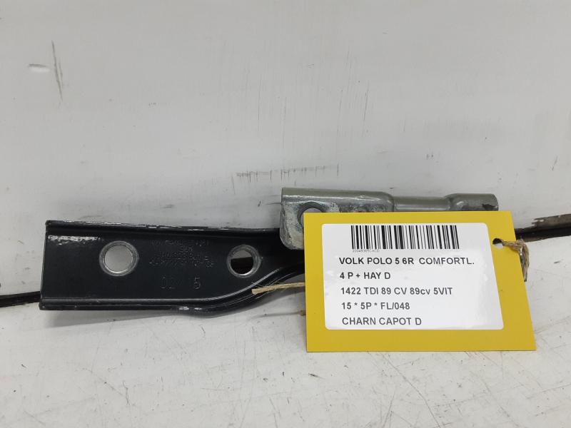 CHARNIERE DE CAPOT DROITE Vw POLO (6R) FaceLift 5/14 - 17