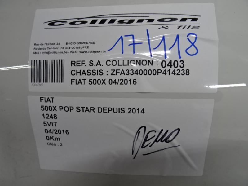 Fiat 500X 9/14 - 8/18 