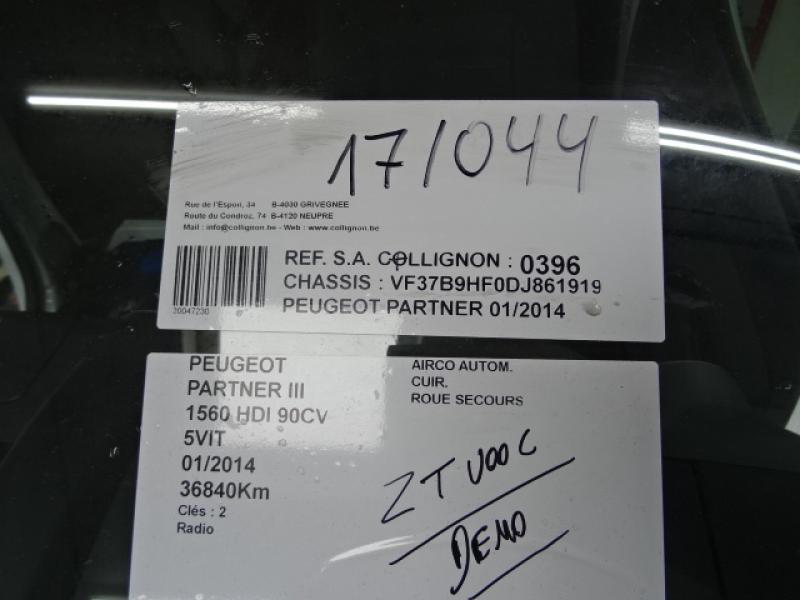 Peugeot PARTNER 08 - 18 