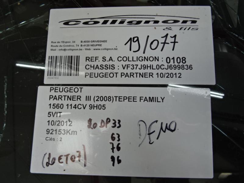 Peugeot PARTNER 08 - 18 