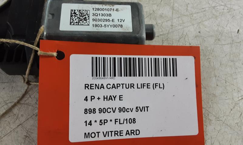 MOTEUR DE VITRE DE PORTE ARRIERE DROITE Renault CAPTUR (1) 05/13 - 5/17